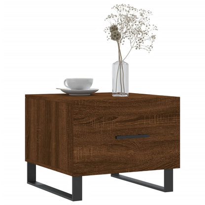 Coffee Table Brown Oak 50x50x40 cm Engineered Wood