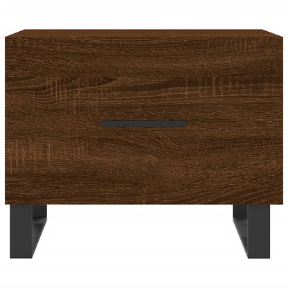 Coffee Table Brown Oak 50x50x40 cm Engineered Wood