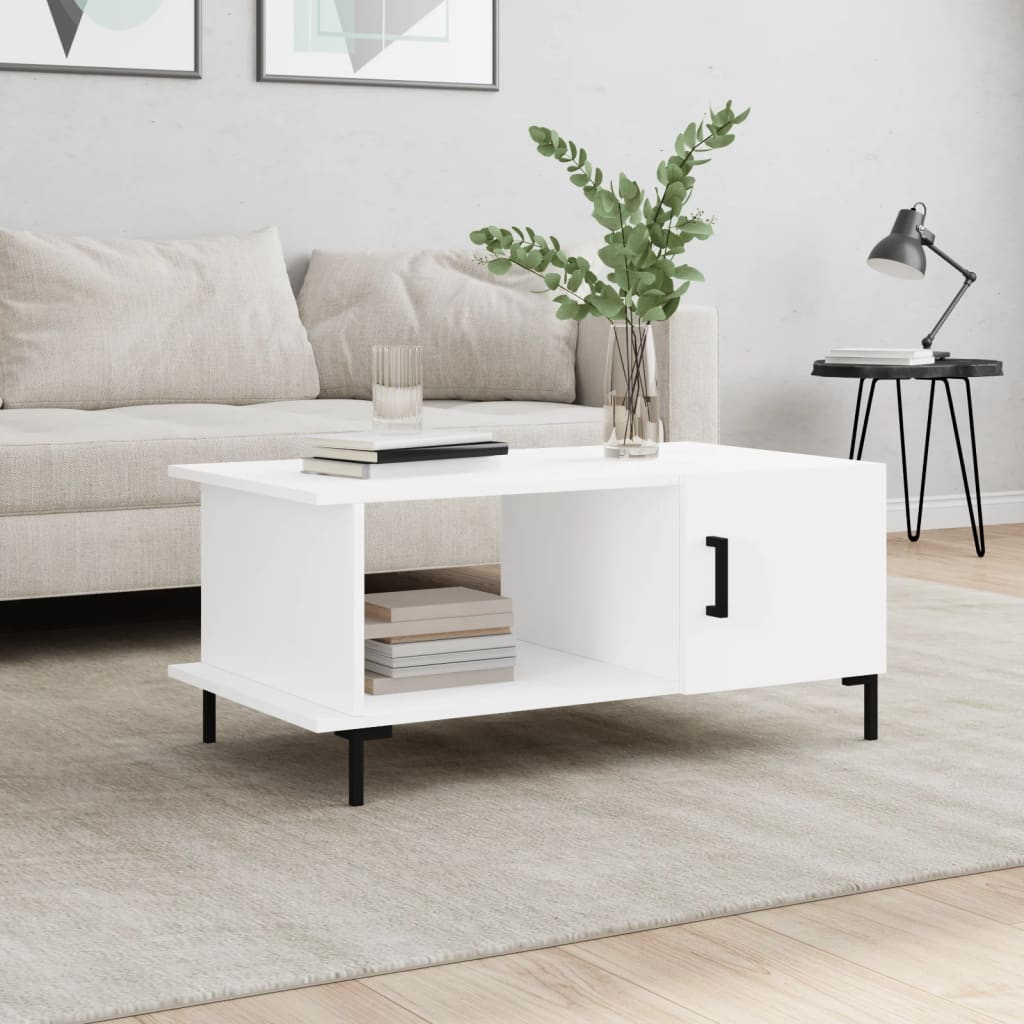 Coffee Table White 90x50x40 cm Engineered Wood