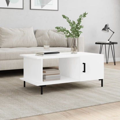 Coffee Table White 90x50x40 cm Engineered Wood