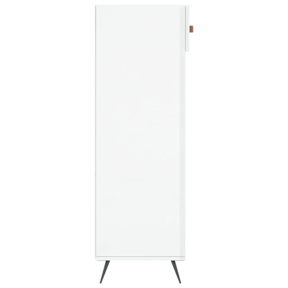 Shoe Cabinet High Gloss White 60x35x105 cm Engineered Wood