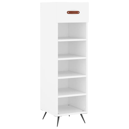 Shoe Cabinet White 30x35x105 cm Engineered Wood