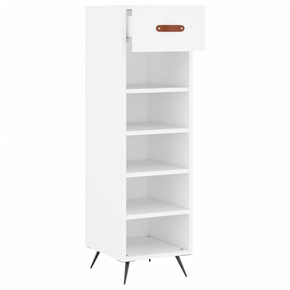 Shoe Cabinet White 30x35x105 cm Engineered Wood