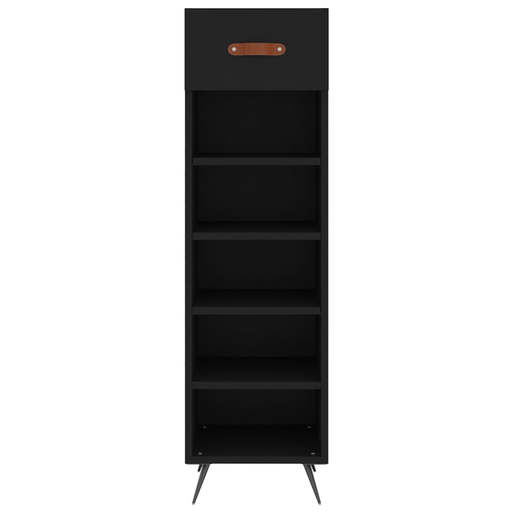 Shoe Cabinet Black 30x35x105 cm Engineered Wood