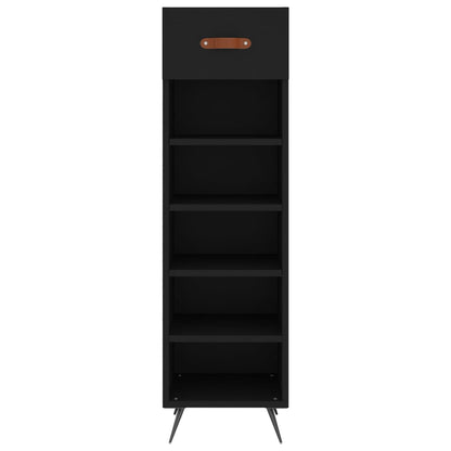 Shoe Cabinet Black 30x35x105 cm Engineered Wood