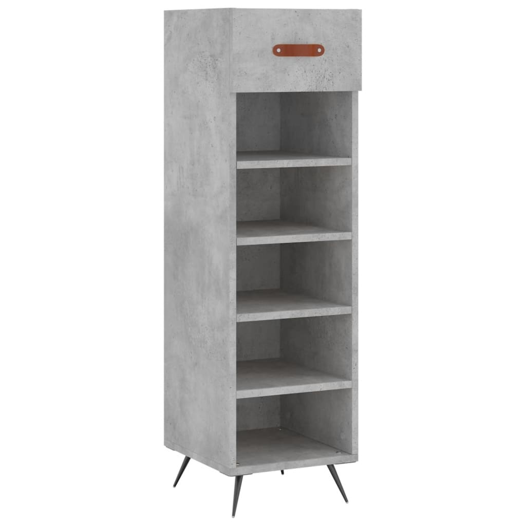 Shoe Cabinet Concrete Grey 30x35x105 cm Engineered Wood