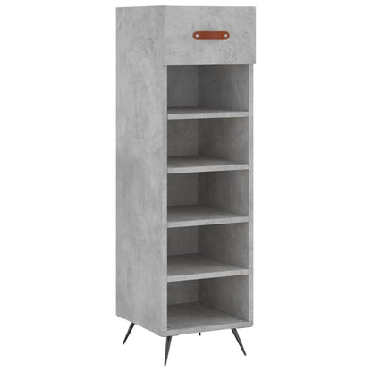 Shoe Cabinet Concrete Grey 30x35x105 cm Engineered Wood