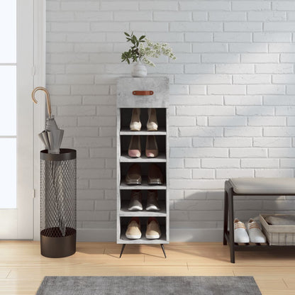 Shoe Cabinet Concrete Grey 30x35x105 cm Engineered Wood