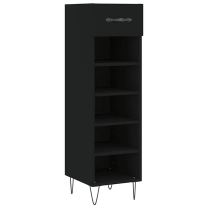 Shoe Cabinet Black 30x35x105 cm Engineered Wood
