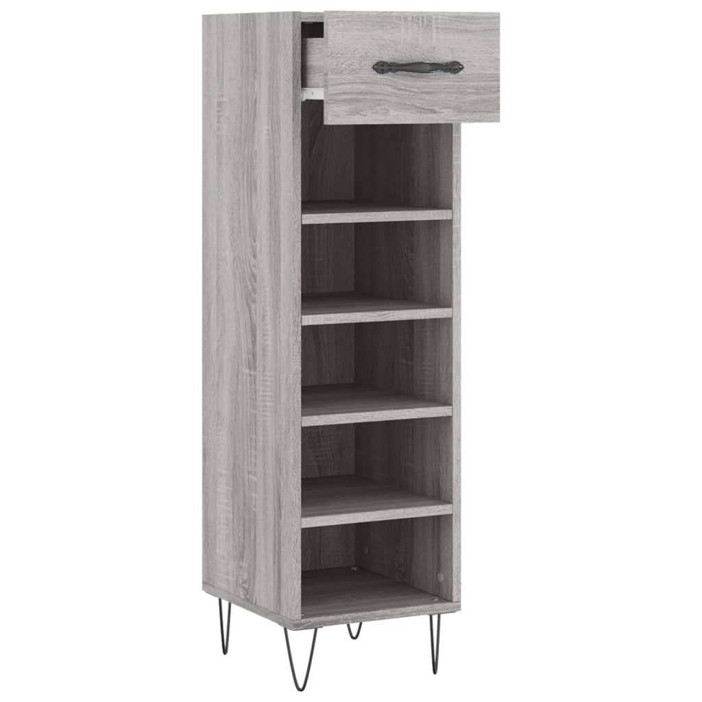 Shoe Cabinet Grey Sonoma 30x35x105 cm Engineered Wood