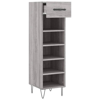 Shoe Cabinet Grey Sonoma 30x35x105 cm Engineered Wood