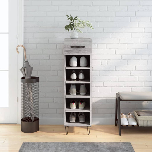 Shoe Cabinet Grey Sonoma 30x35x105 cm Engineered Wood