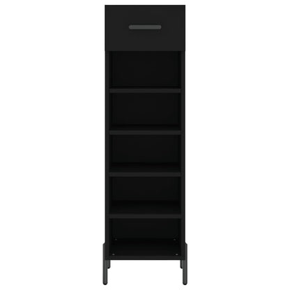 Shoe Cabinet Black 30x35x105 cm Engineered Wood