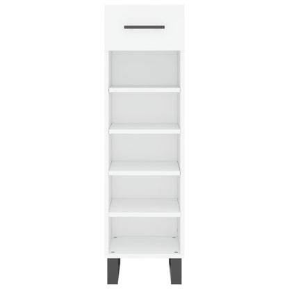 Shoe Cabinet High Gloss White 30x35x105 cm Engineered Wood