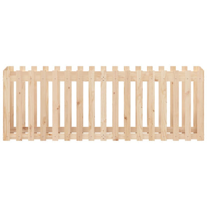 Garden Raised Bed with Fence Design 200x50x70 cm Solid Wood Pine