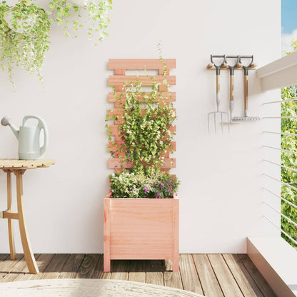 Garden Planter with Rack 39x39.5x114 cm Solid Wood Douglas