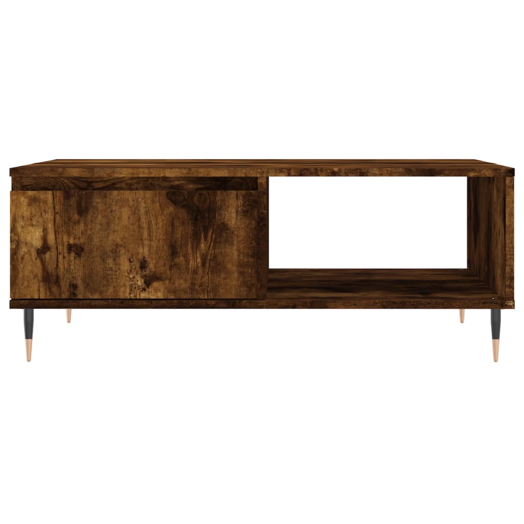 Coffee Table Smoked Oak 90x60x35 cm Engineered Wood