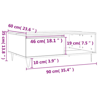 Coffee Table Concrete Grey 90x60x35 cm Engineered Wood