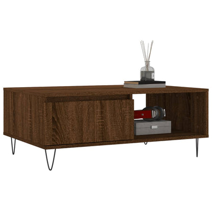 Coffee Table Brown Oak 90x60x35 cm Engineered Wood