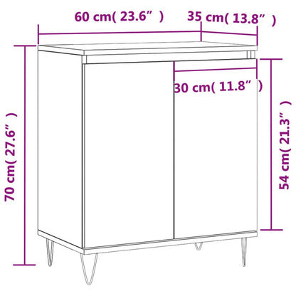Sideboard Grey Sonoma 60x35x70 cm Engineered Wood