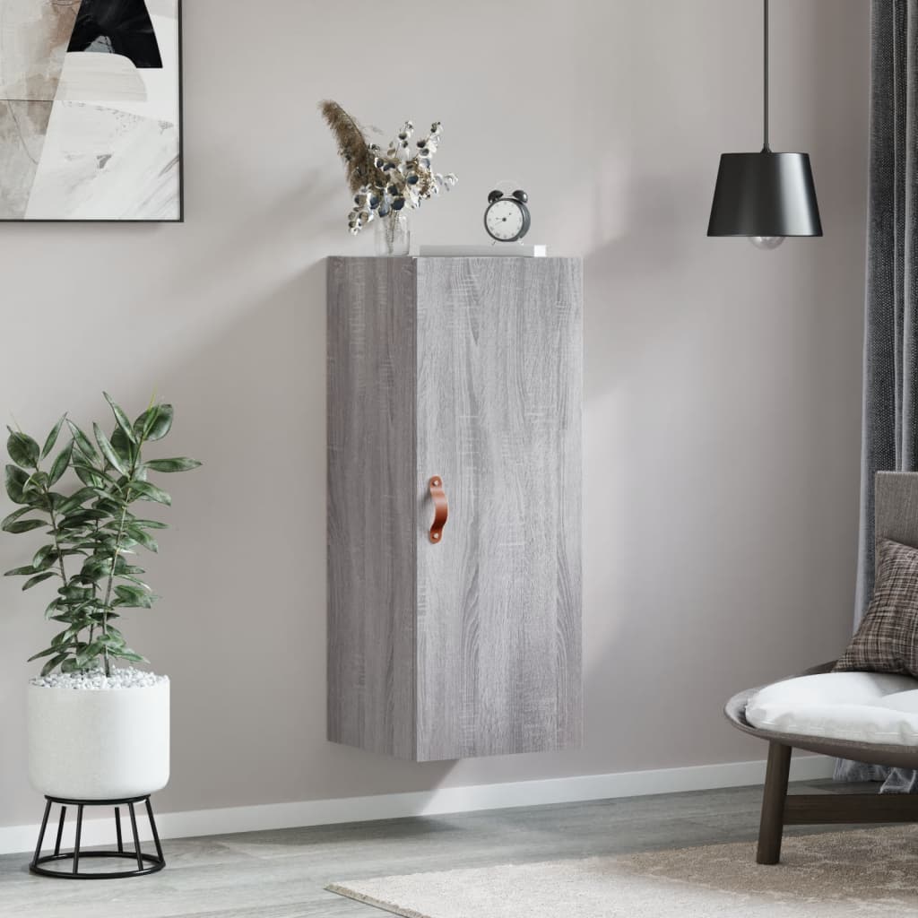 Wall Mounted Cabinet Grey Sonoma 34.5x34x90 cm