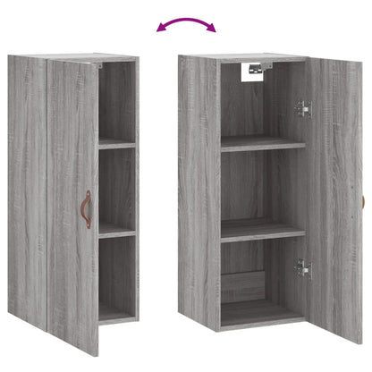 Wall Mounted Cabinet Grey Sonoma 34.5x34x90 cm
