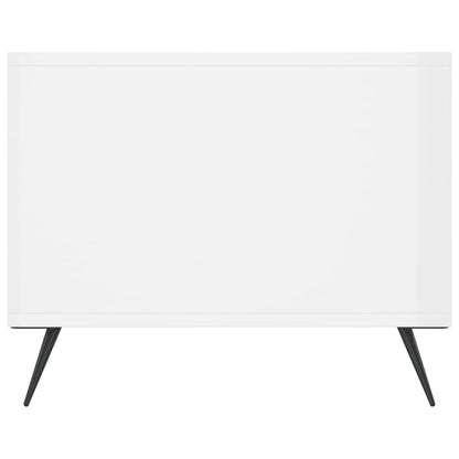 Coffee Table High Gloss White 90x50x40 cm Engineered Wood