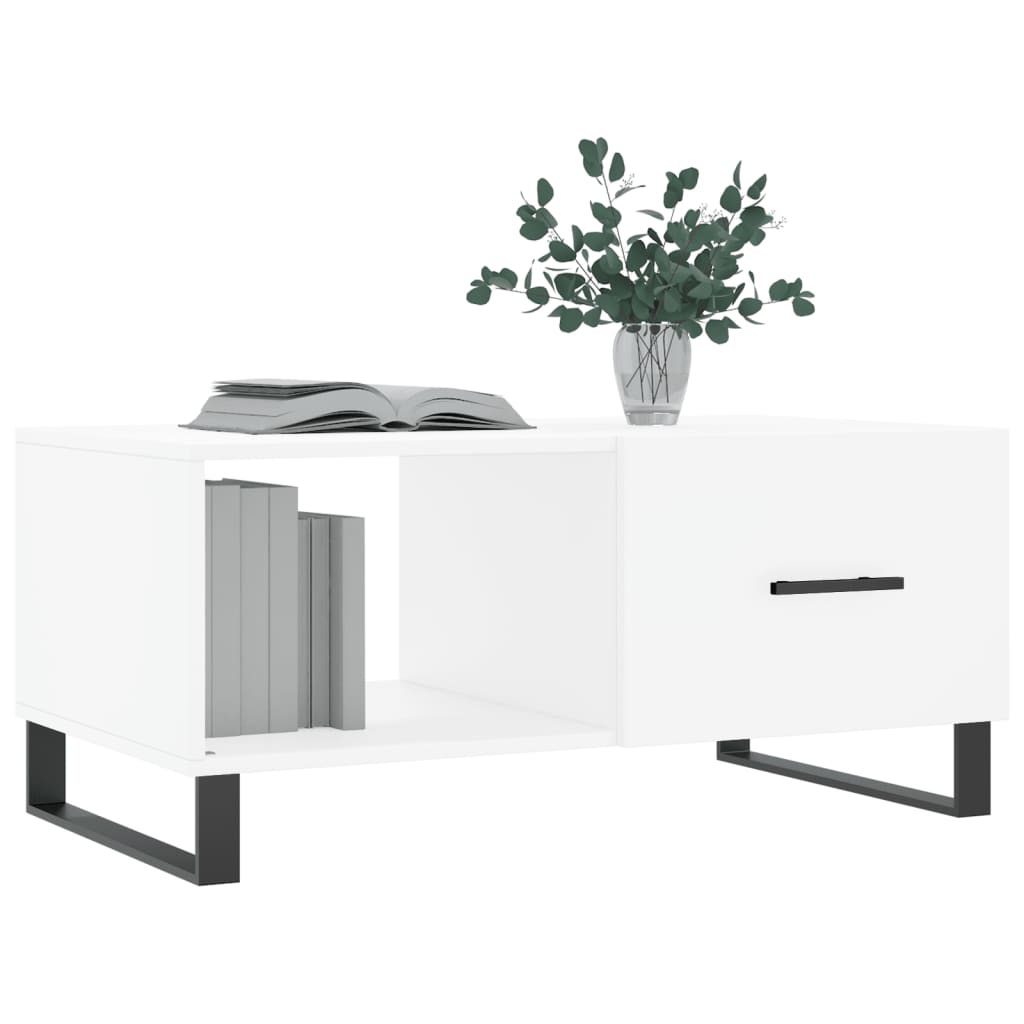 Coffee Table White 90x50x40 cm Engineered Wood