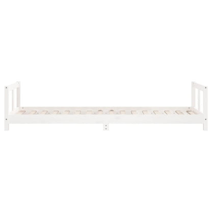 Kids Bed Frame White 80x200 cm Solid Wood Pine