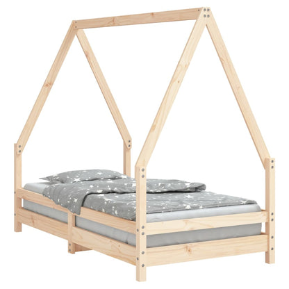 Kids Bed Frame 80x160 cm Solid Wood Pine