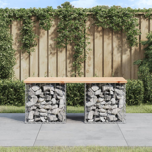 Garden Bench Gabion Design 103x44x42 cm Solid Wood Pine
