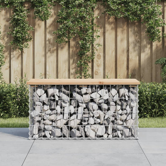 Garden Bench Gabion Design 83x31.5x42 cm Solid Wood Pine