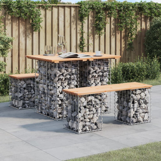 Garden Bench Gabion Design 100x70x72 cm Solid Wood Pine