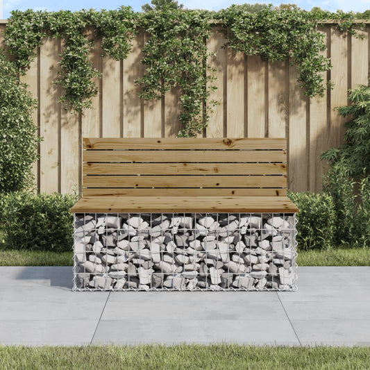 Garden Bench Gabion Design 103x70x65 cm Impregnated Wood Pine