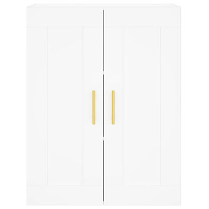 Highboard White 69.5x34x180 cm Engineered Wood