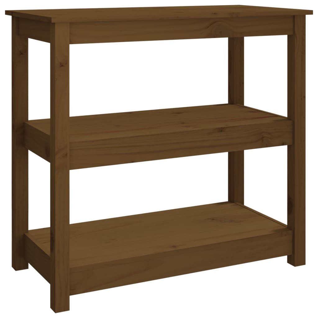Console Table Honey Brown 80x40x74 cm Solid Wood Pine