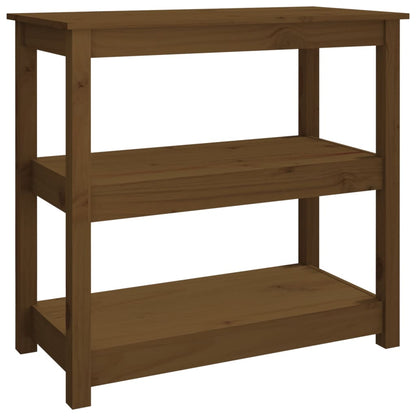 Console Table Honey Brown 80x40x74 cm Solid Wood Pine