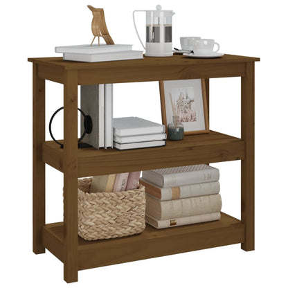 Console Table Honey Brown 80x40x74 cm Solid Wood Pine