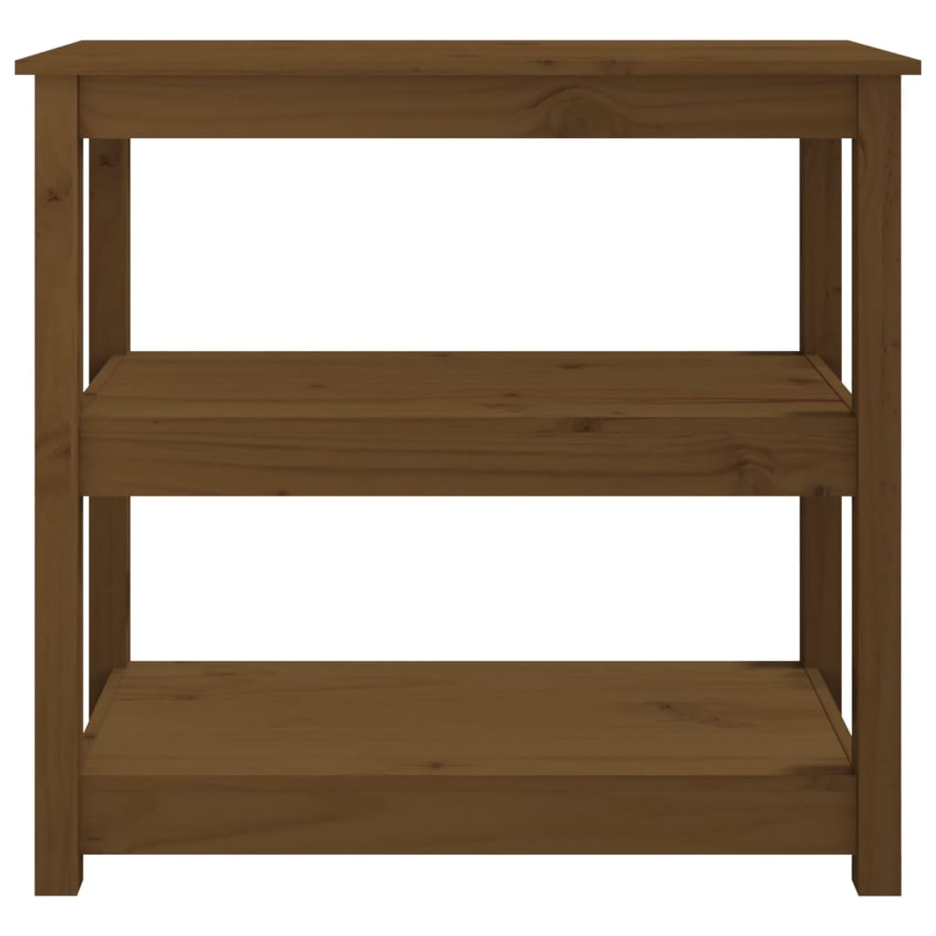 Console Table Honey Brown 80x40x74 cm Solid Wood Pine