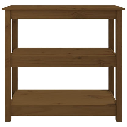 Console Table Honey Brown 80x40x74 cm Solid Wood Pine