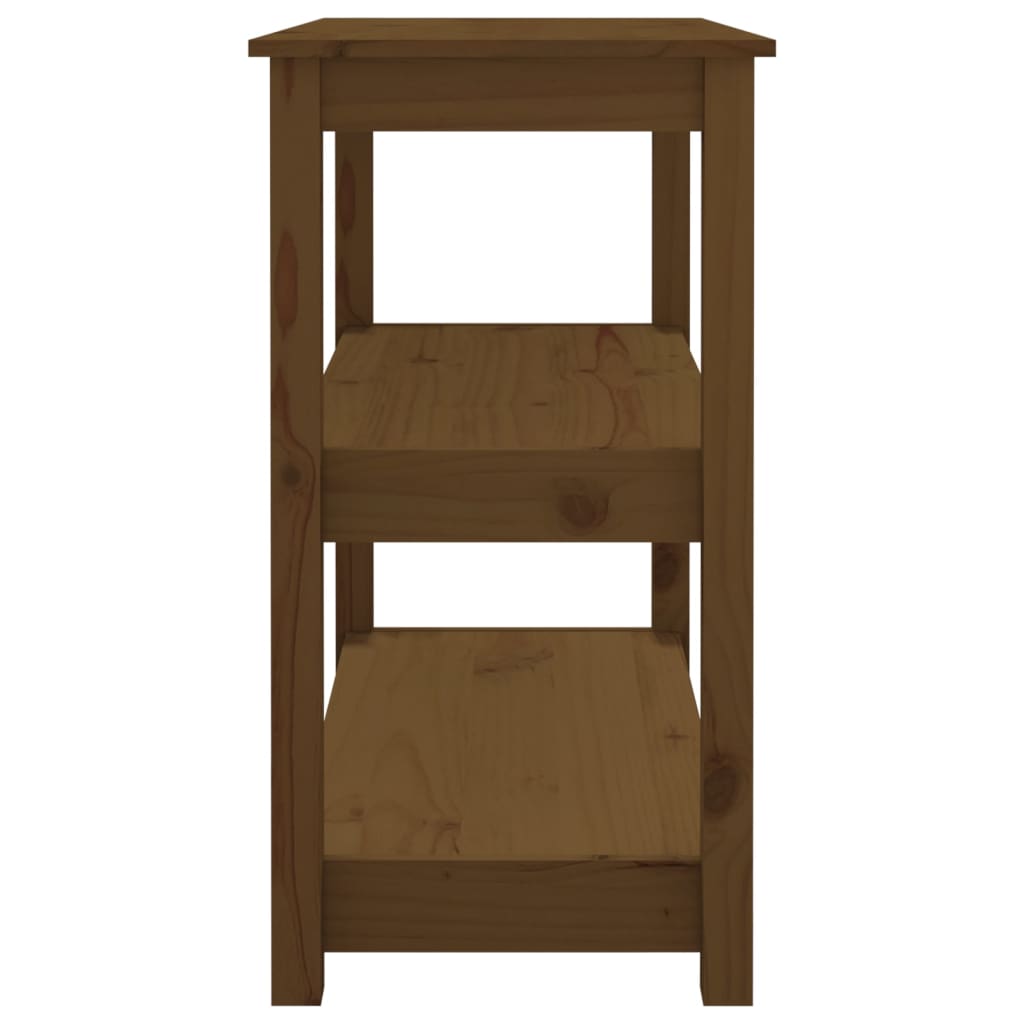 Console Table Honey Brown 80x40x74 cm Solid Wood Pine