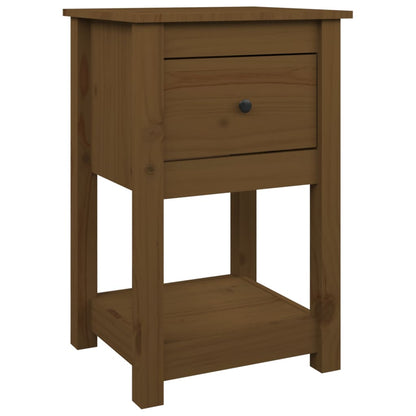 Bedside Cabinet Honey Brown 40x35x61.5 cm Solid Wood Pine