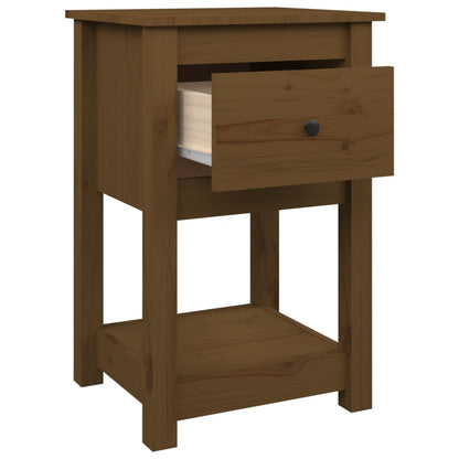 Bedside Cabinet Honey Brown 40x35x61.5 cm Solid Wood Pine