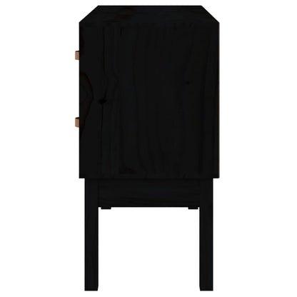 Console Cabinet Black 90x40x78 cm Solid Wood Pine