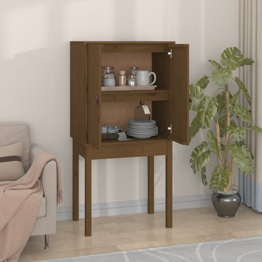 Highboard Honey Brown 60x40x120 cm Solid Wood Pine