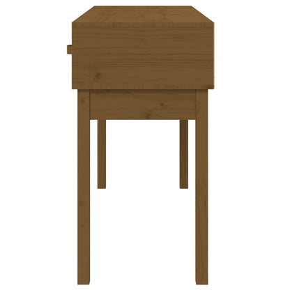 Console Table Honey Brown 114x40x75 cm Solid Wood Pine