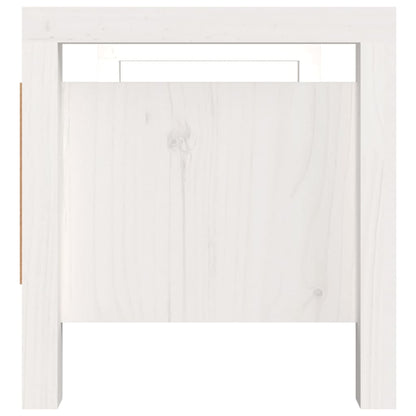 Hall Bench White 80x40x43 cm Solid Wood Pine