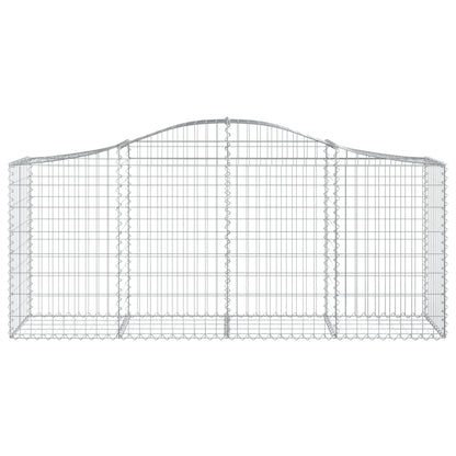 Arched Gabion Baskets 11 pcs 200x50x80/100 cm Galvanised Iron