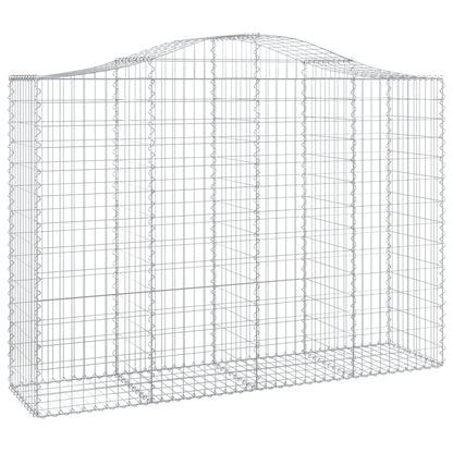 Arched Gabion Baskets 2 pcs 200x50x140/160 cm Galvanised Iron