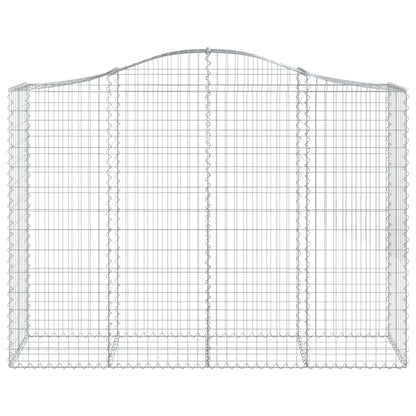 Arched Gabion Baskets 2 pcs 200x50x140/160 cm Galvanised Iron